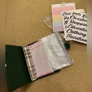 black leather organized budget planner binder!